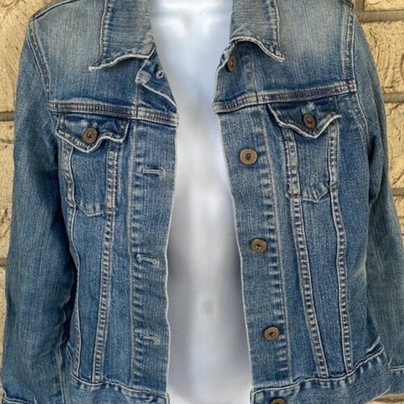 Gap Stretch Denim Jean Jacket Soft Size Med comfy Stretchy - Picture 3 of 7